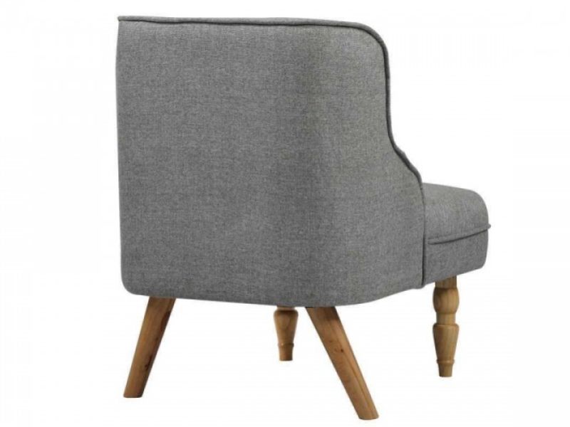 Sleep Design Shenstone Light Grey Fabric Chair And Footstool