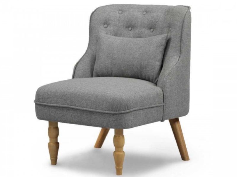 Sleep Design Shenstone Light Grey Fabric Chair And Footstool