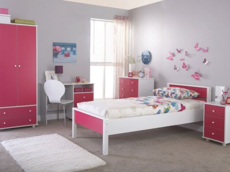 GFW Miami Pink 5 Piece Bedroom Furniture Set