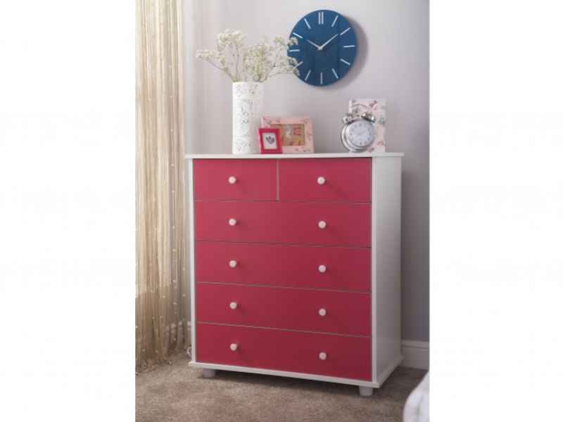 GFW Miami Pink 5 Piece Bedroom Furniture Set