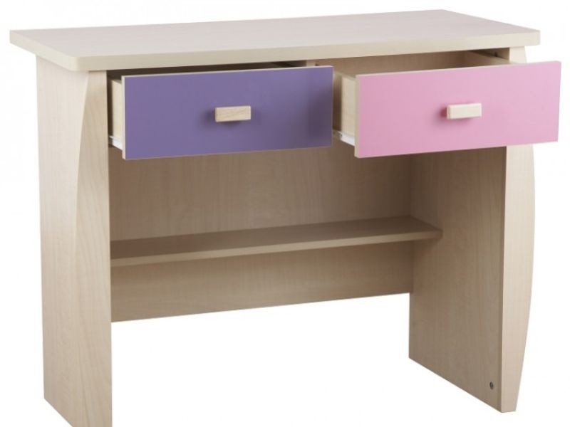 GFW Sydney 2 Drawer Desk Pink and Lilac