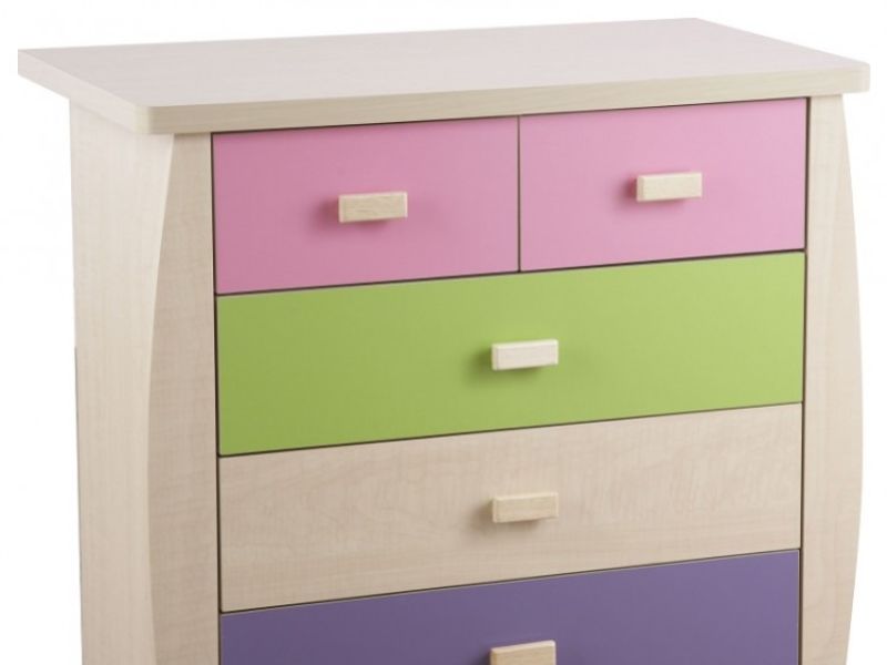 GFW Sydney 3+2 Chest of Drawers Pink and Lilac