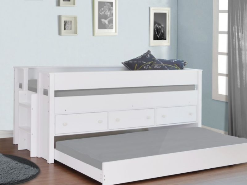 Flintshire Harper 3ft Single White Wooden Guest Bed