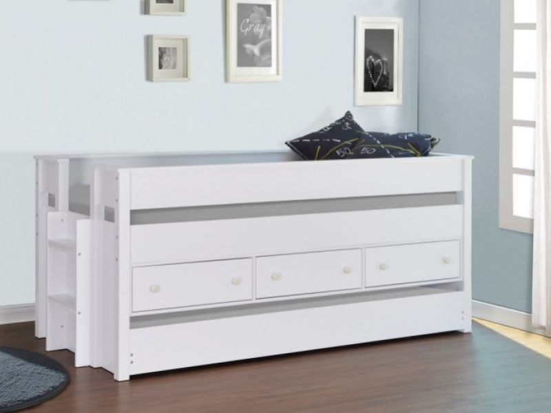 Flintshire Harper 3ft Single White Wooden Guest Bed