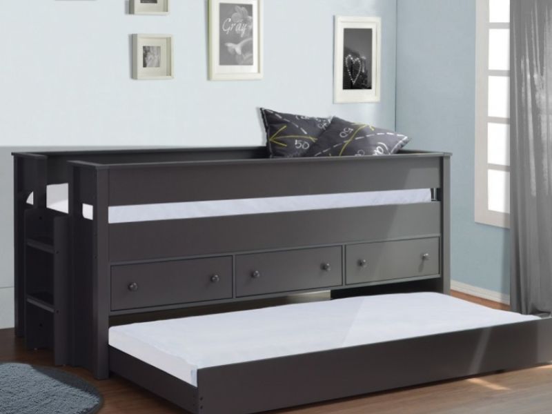 Flintshire Harper 3ft Single Grey Wooden Guest Bed