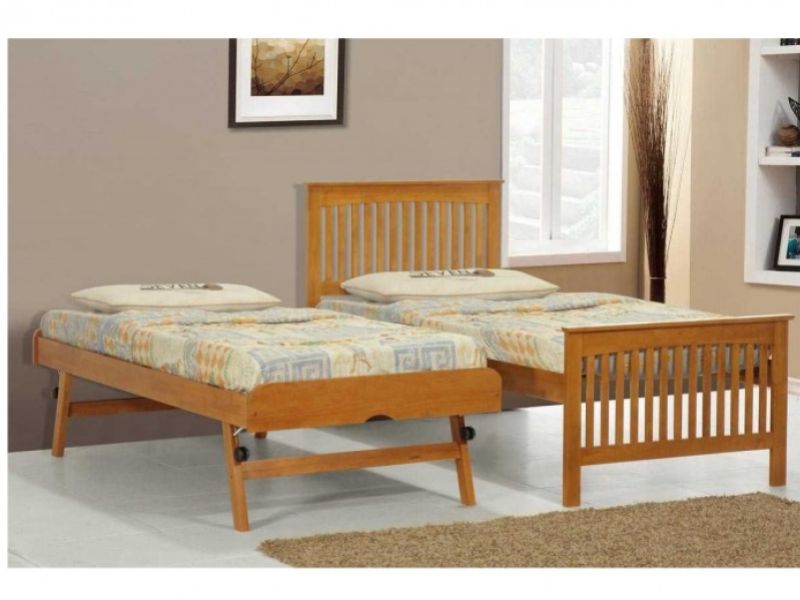 Sleep Design Prestbury Oak Wooden Guest Bed