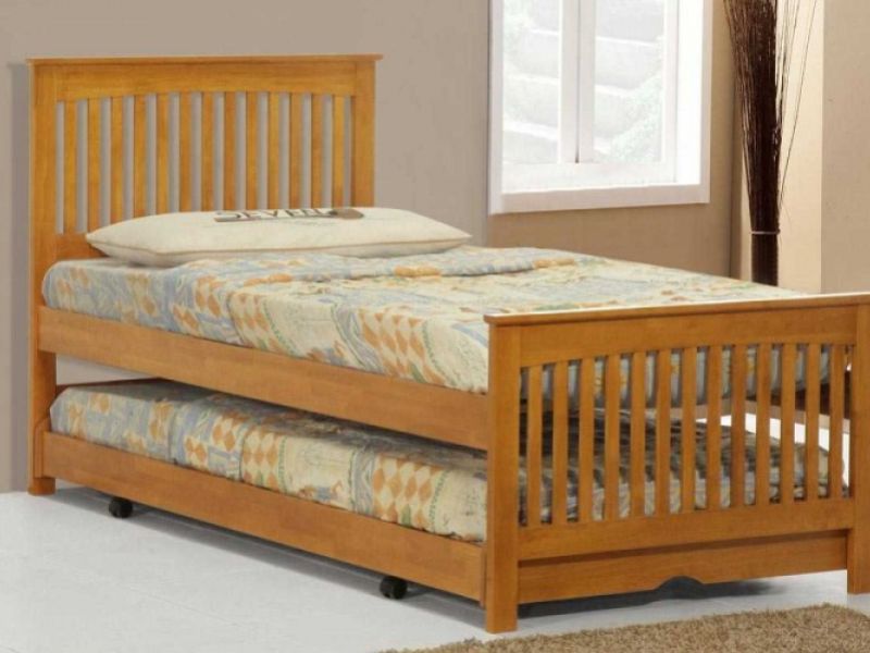 Sleep Design Prestbury Oak Wooden Guest Bed