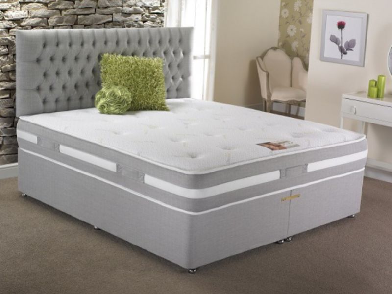 La Romantica Monaco 4ft Small Double 1000 Pocket Sprung with Latex Divan Bed