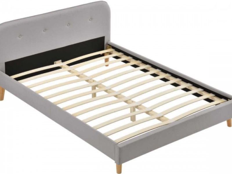 Sleep Design Woburn 4ft6 Double Grey Fabric Bed Frame