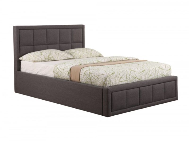 Sweet Dreams Sia 4ft Small Double Grey Fabric Ottoman Bed Frame