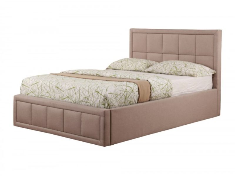 Sweet Dreams Sia 4ft Small Double Dark Tan Fabric Ottoman Bed Frame