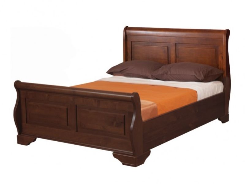 Wooden Bed Frame, Solid Wood Mahogany Bed Frame