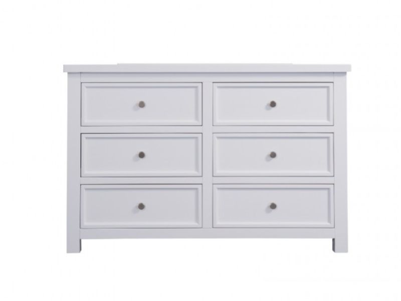 Sweet Dreams Lewis White 6 Drawer Chest