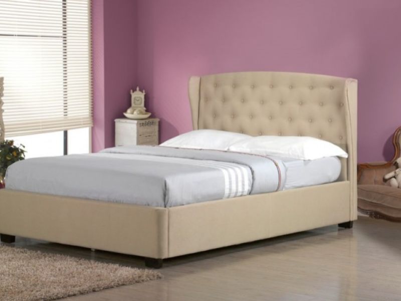 Sweet Dreams Toronto 5ft Kingsize Wheat Fabric Ottoman Bed Frame