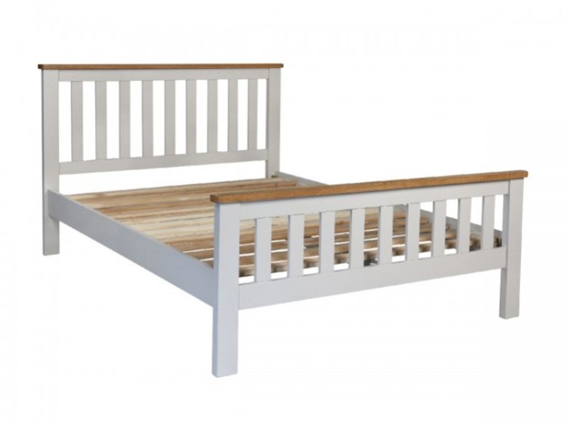 Sweet Dreams Cooper 4ft6 Double Grey And Oak Wooden Bed Frame