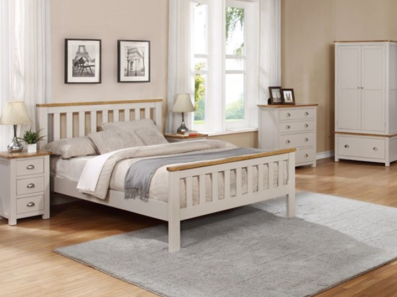 Sweet Dreams Cooper Pale Grey And Oak Blanket Box