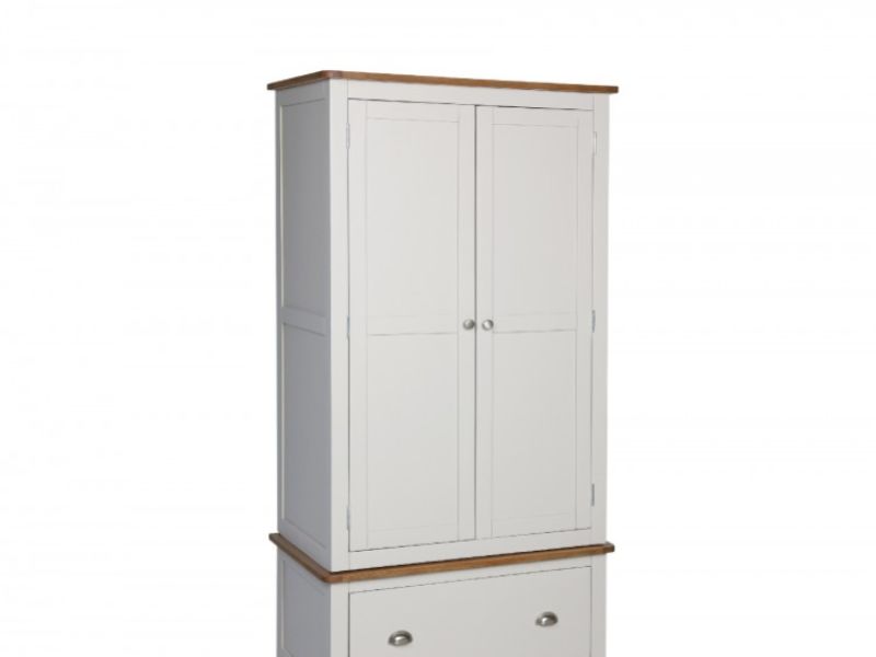 Sweet Dreams Cooper Pale Grey And Oak 2 Door Wardrobe