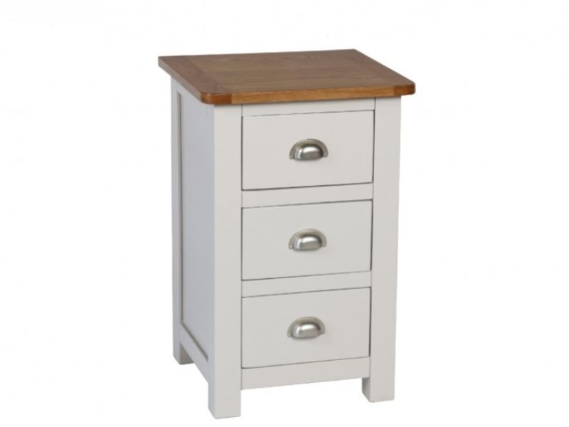 Sweet Dreams Cooper Pale Grey And Oak 3 Drawer Bedside