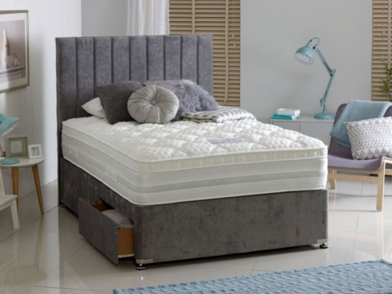 Dura Bed Oxford 1000 Pocket Sprung 5ft Kingsize Divan Bed with Memory Foam