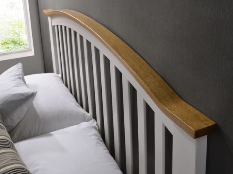 Flintshire Leeswood 3ft Single Grey And Oak Finish Bed