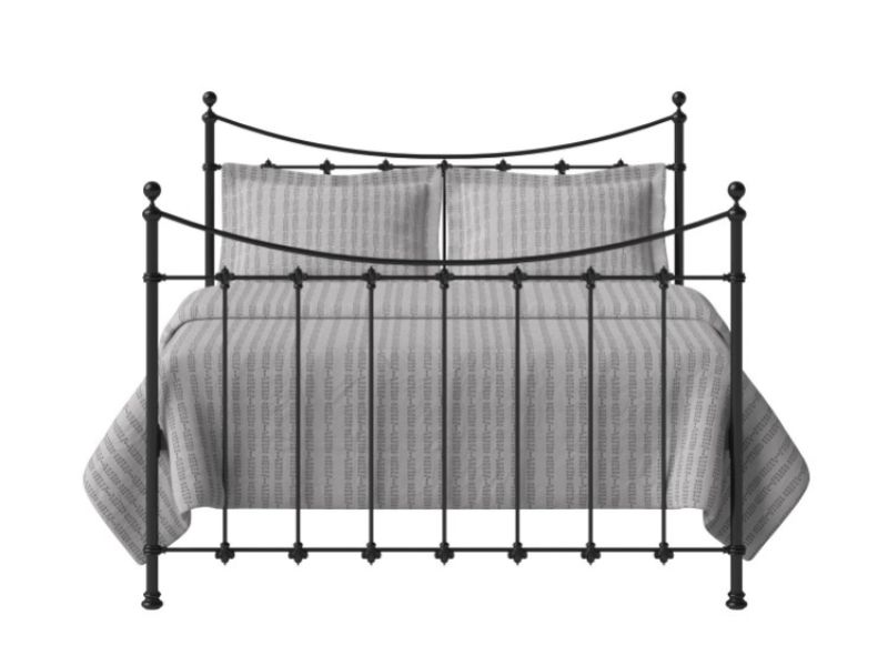 OBC Chatsworth 4ft 6 Double Satin Black Metal Bed Frame