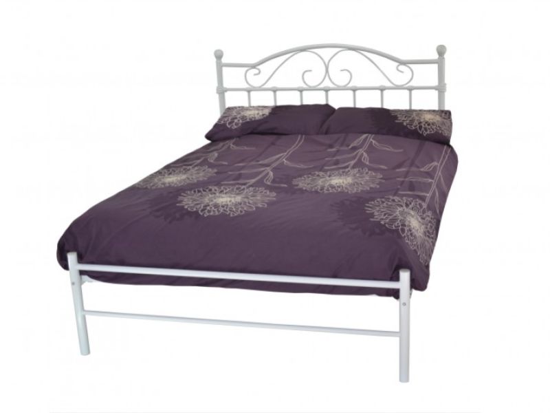 Metal Beds Sus 5ft Kingsize White, White Metal King Bed Frame