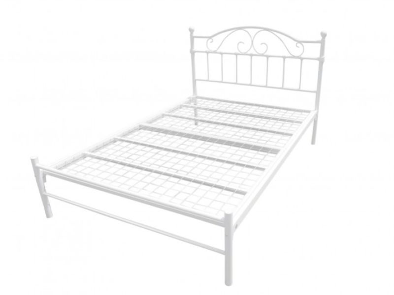 Metal Beds Sussex 5ft Kingsize White Metal Bed Frame