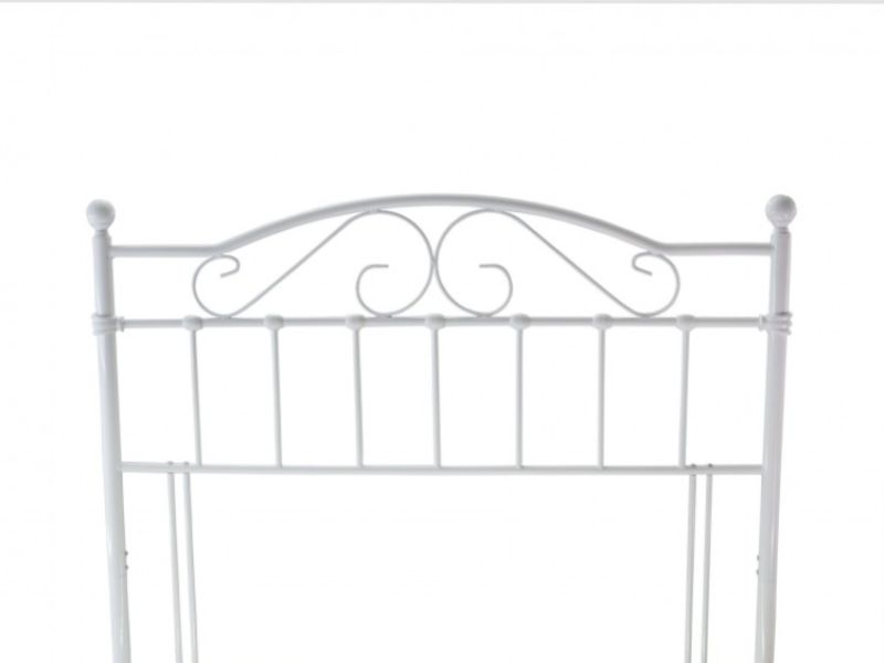 Metal Beds Sussex 3ft  Single White Metal Headboard