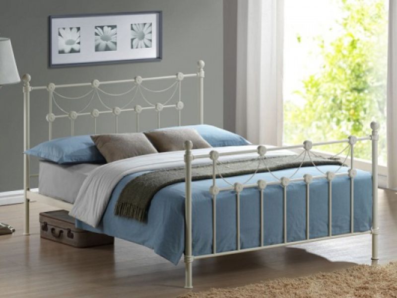 Time Living Omero 5ft Kingsize Ivory Metal Bed Frame