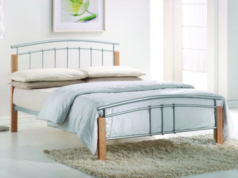 Time Living Tetras 5ft Kingsize Silver Metal Bed Frame