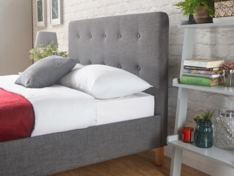 GFW Ashbourne 5ft Kingsize Dark Grey Fabric Bed Frame