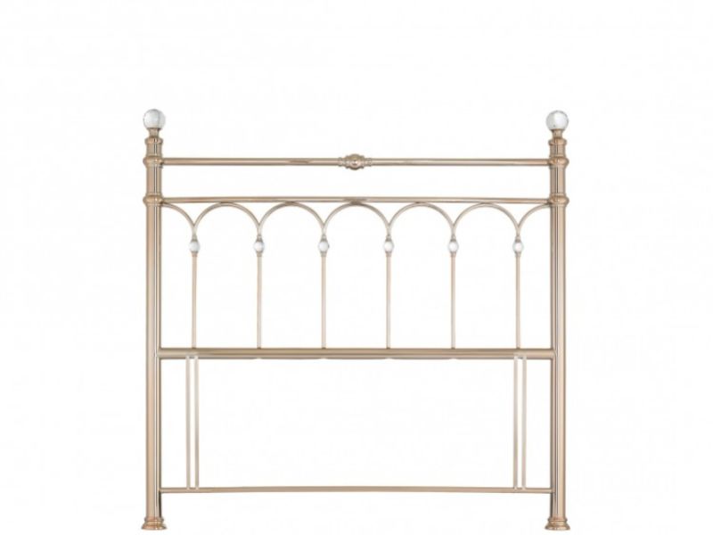 Bentley Designs Krystal 5ft Kingsize Rose Gold Metal Headboard