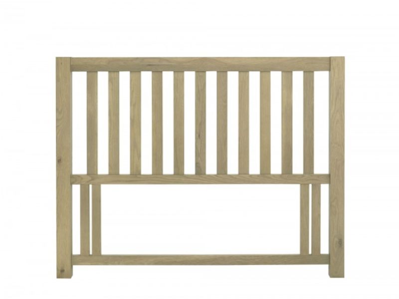 Bentley Designs Turin Aged Oak 4ft6 Double Wooden Slatted Headboard
