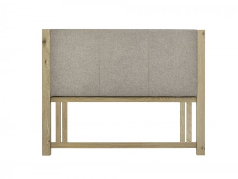 Bentley Designs Turin Aged Oak And Fabric 5ft Kingsize Headboard