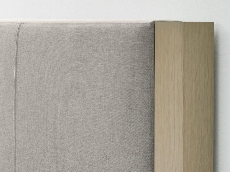 Bentley Designs Turin Aged Oak And Fabric 5ft Kingsize Headboard
