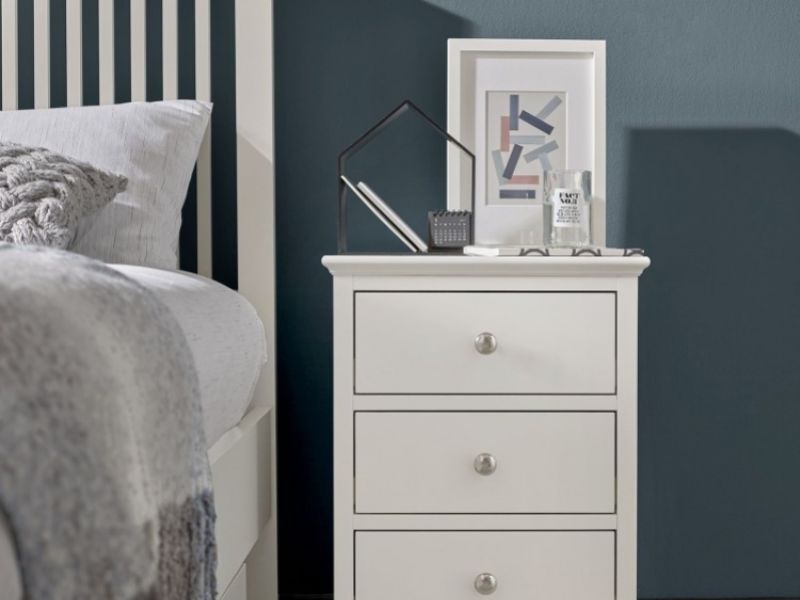 Bentley Designs Ashby White 3 Drawer Bedside