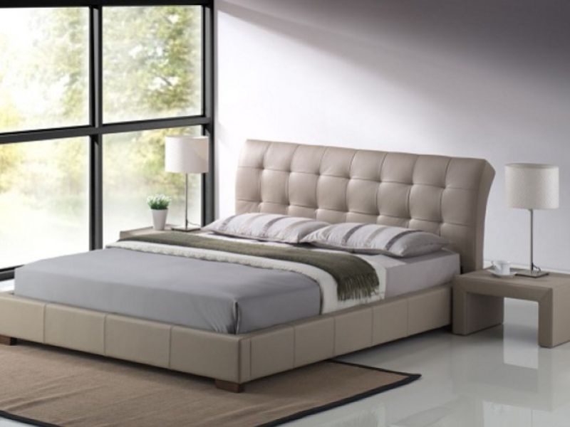 Time Living Boston 5ft Kingsize Stone Faux Leather Bed Frame