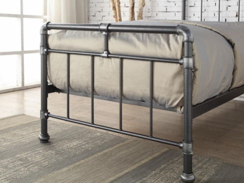 Flintshire Cilcain 3ft Single Silver Metal Bed Frame