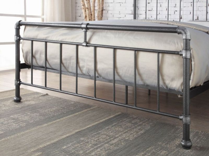 Flintshire Cilcain 4ft6 Double Silver Metal Bed Frame