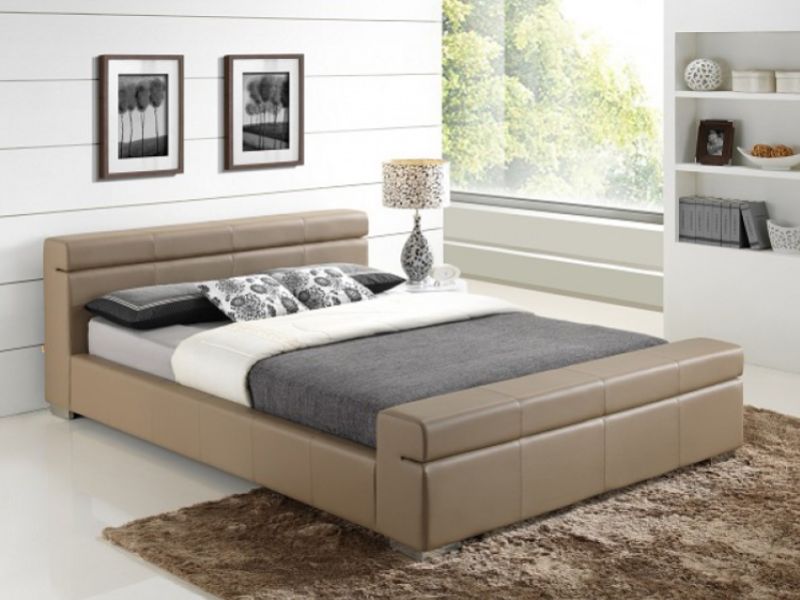 Time Living Durham 5ft Kingsize Stone Faux Leather Bed Frame