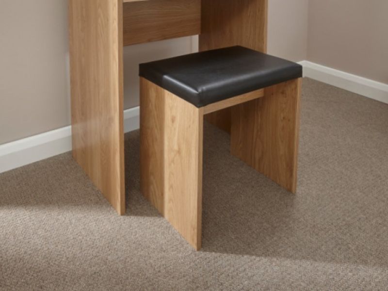GFW Compact Dressing Table And Stool In Oak