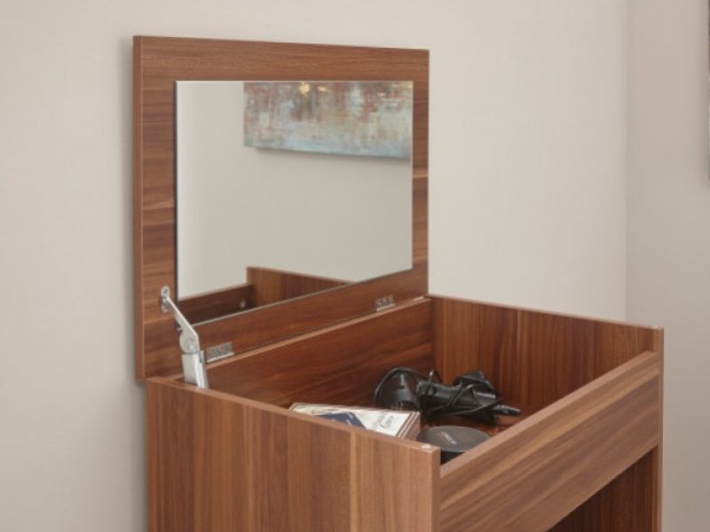 GFW Compact Dressing Table And Stool In Walnut