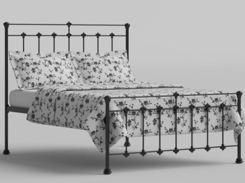 Obc Edwardian 4ft Small Double Satin, Small Double Metal Bed Frame With Mattress