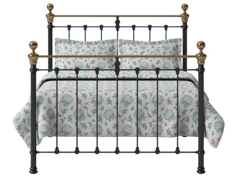 OBC Hamilton 4ft Small Double Satin Black Metal Bed Frame