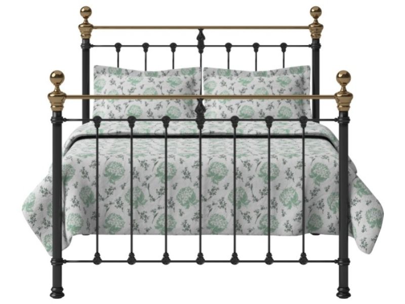 OBC Hamilton 5ft Kingsize Satin Black Metal Bed Frame