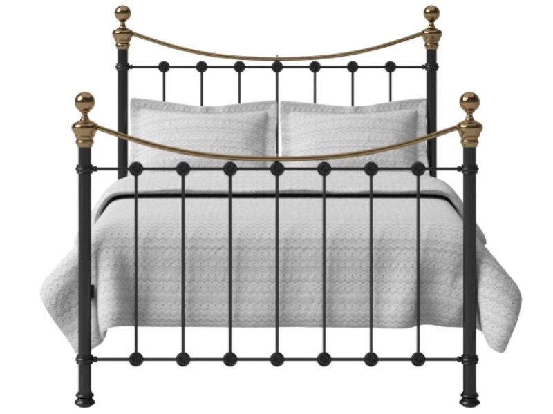 OBC Selkirk 4ft Small Double Satin Black Metal Bed Frame