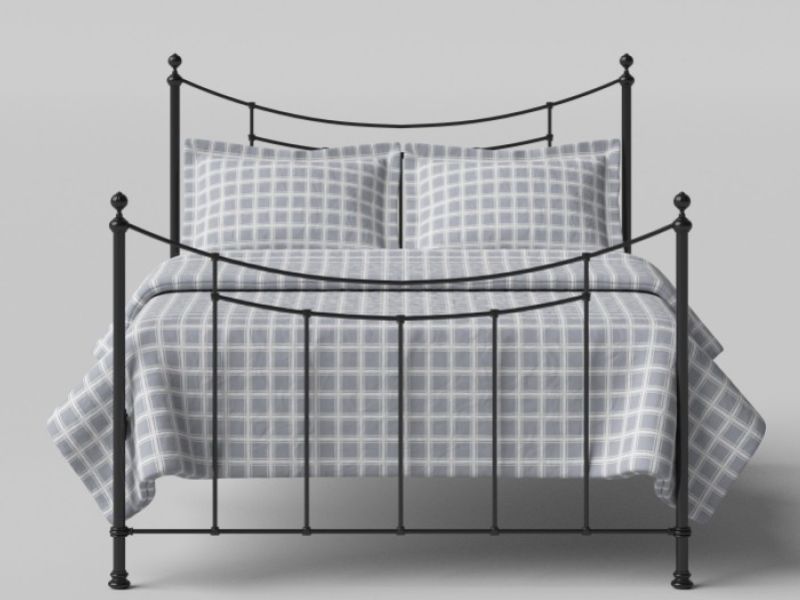OBC Winchester 4ft Small Double Satin Black Metal Bed Frame