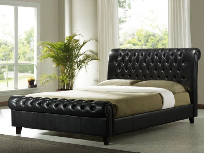 Time Living Richmond 6ft Super Kingsize Dark Brown PU Leather Bed Frame