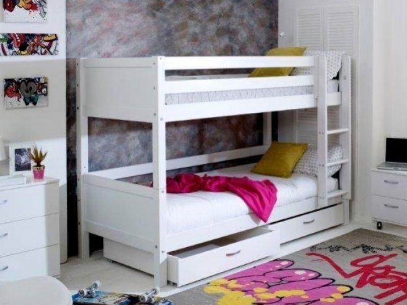Thuka Nordic Bunk Bed 2 With Flat White End Panels And Drawers