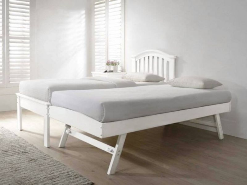 Flair Furnishings Justin 3ft Single White Wooden Guest Bed Frame